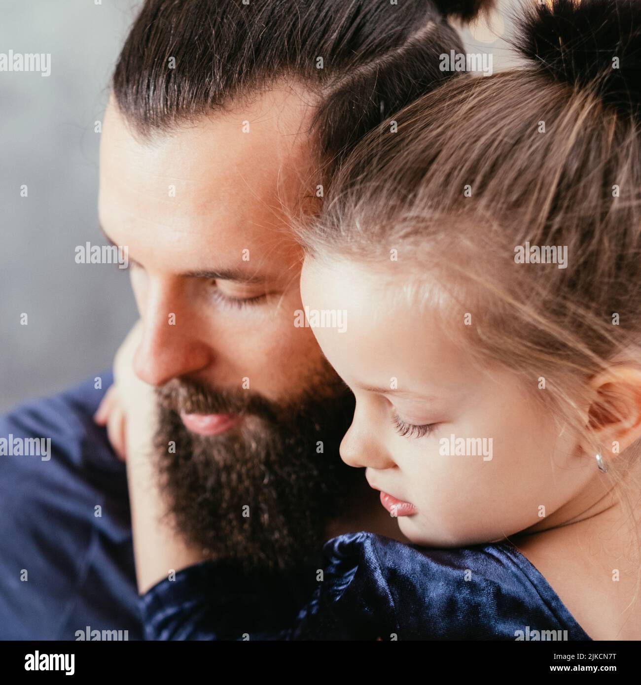 happy father daughter relationship girl daddy Stock Photo