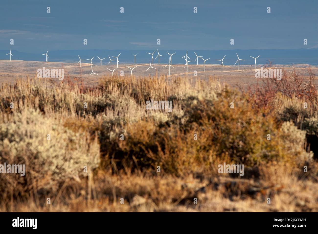 Wind farm in Western Wyoming Stock Photo