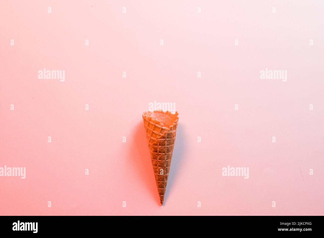 dessert shop homemade crispy waffle ice cream cone Stock Photo Alamy