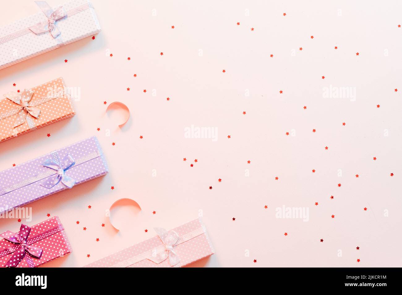 special day surprise jewelry polka dot gift boxes Stock Photo Alamy