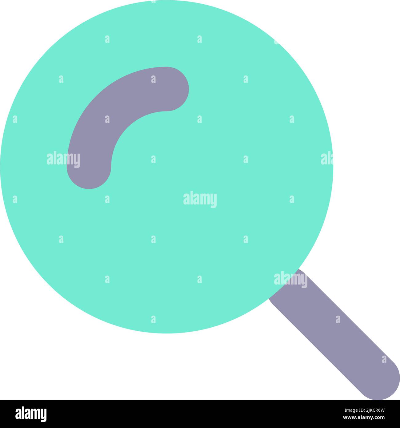 Magnifying glass flat color ui icon Stock Vector