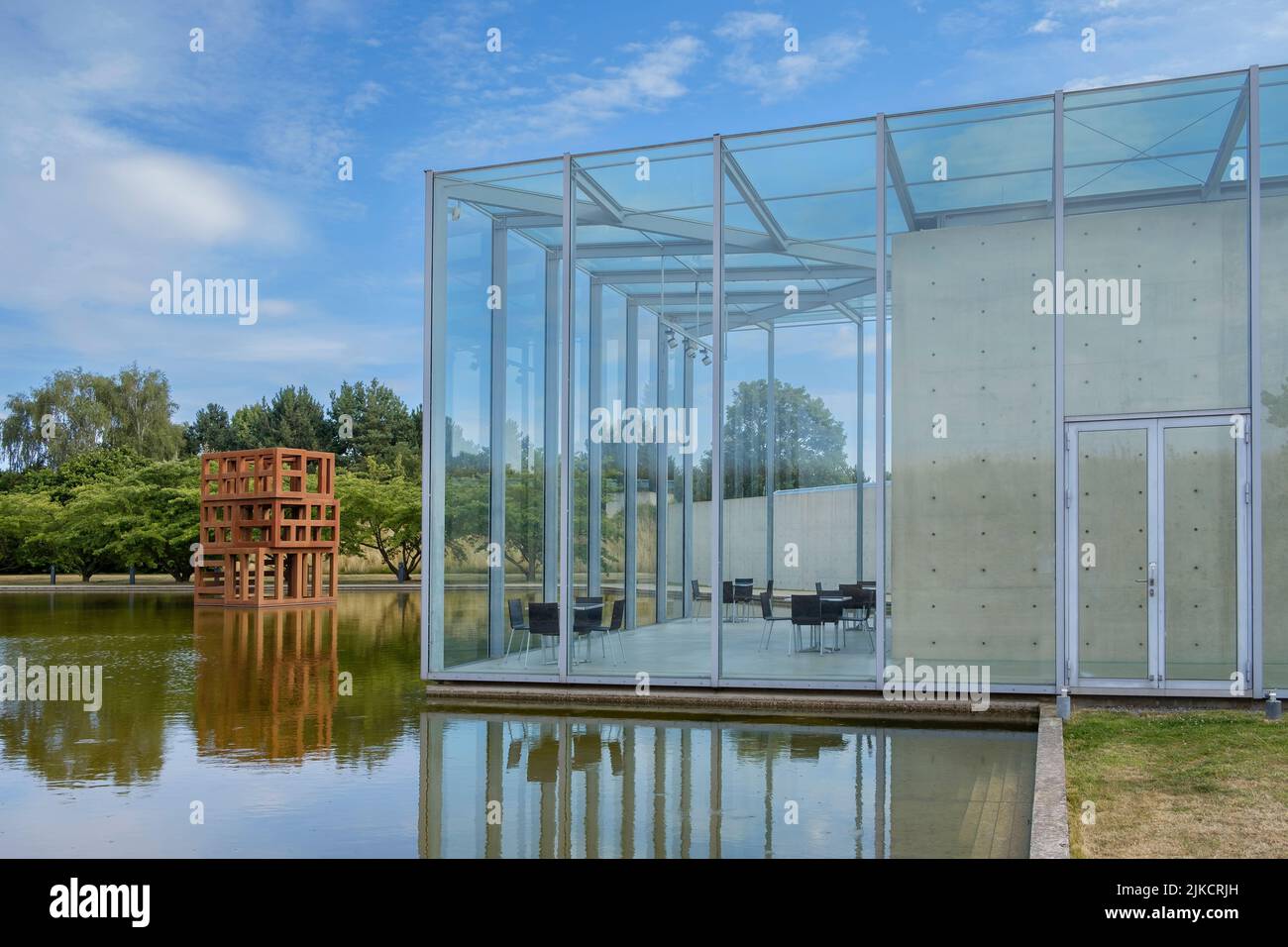Langen Foundation, Raketenstation, Gebäude von Tadao Ando Stock Photo