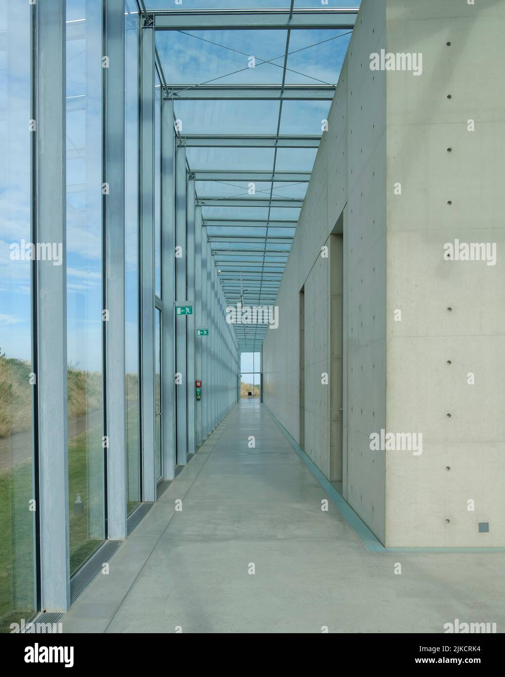 Langen Foundation, Raketenstation, Gebäude von Tadao Ando Stock Photo