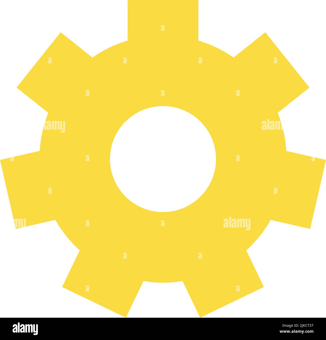 Settings gear flat color ui icon Stock Vector Image & Art - Alamy