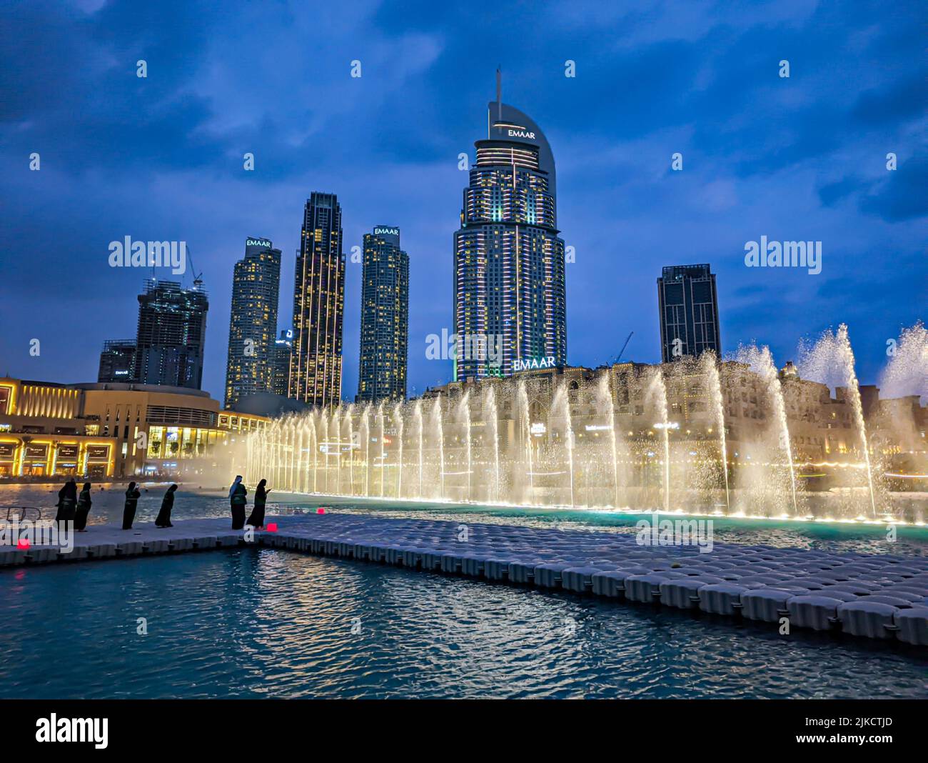 A scenic view of the fountains at Dubai Mall in the United Arab Emirates Stock Photo Alamy