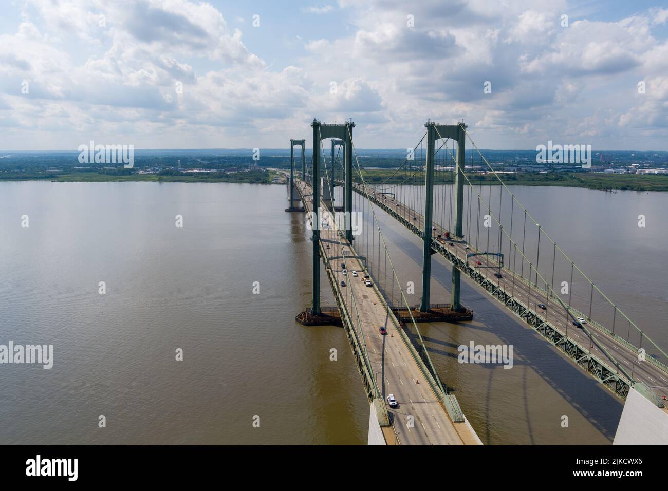 Aerial view of the Delaware Memorial Bridge Stock Photo Alamy