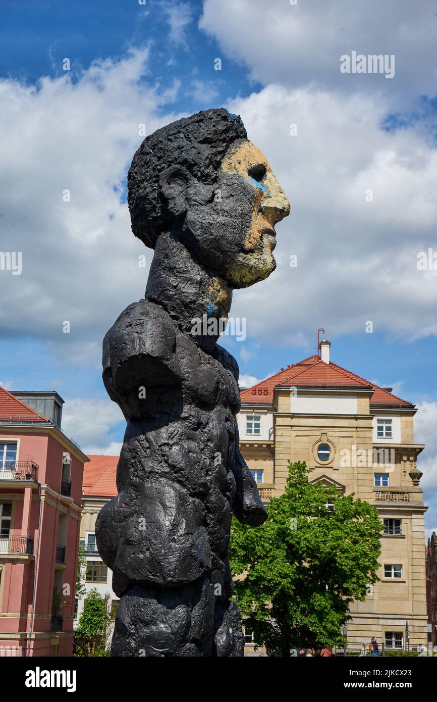 Bronze Skulptur Hektor von Markus Lüpertz, vor dem Bode-Museum, Museumsinsel, Berlin, Deutschland, Europa Stock Photo