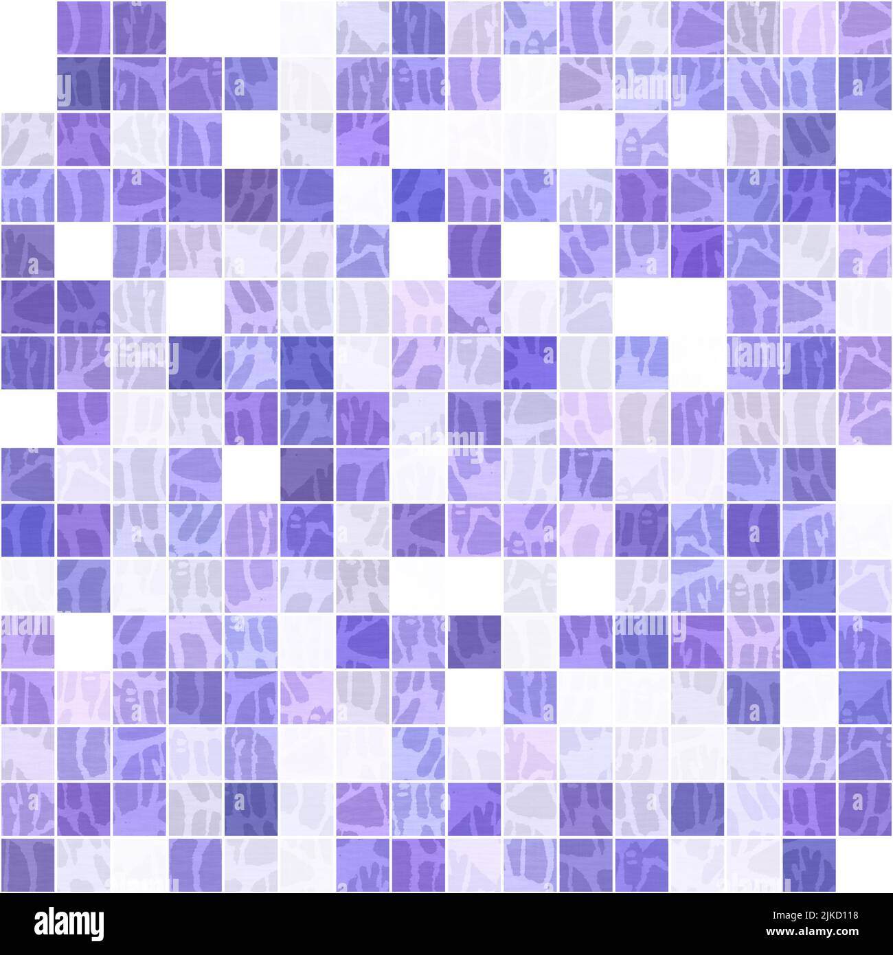Tiny purple geometric mosaic pixel grid seamless pattern. Modern square ...