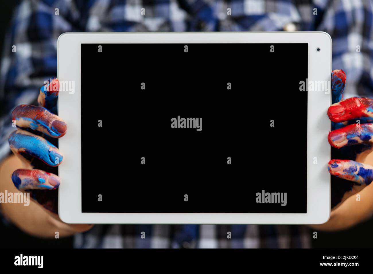 fine art video blogging modern techniques tablet Stock Photo