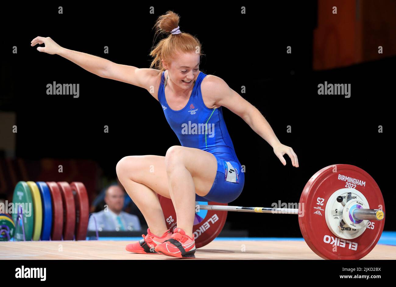 Northern Island’s Caroline Doyle fails a lift during the Women’s 64kg