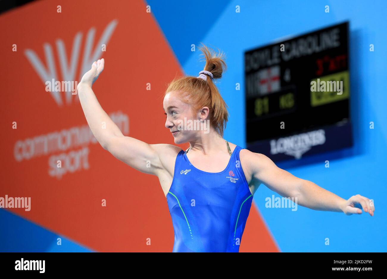 Northern Island’s Caroline Doyle reacts after a lift during the Women’s