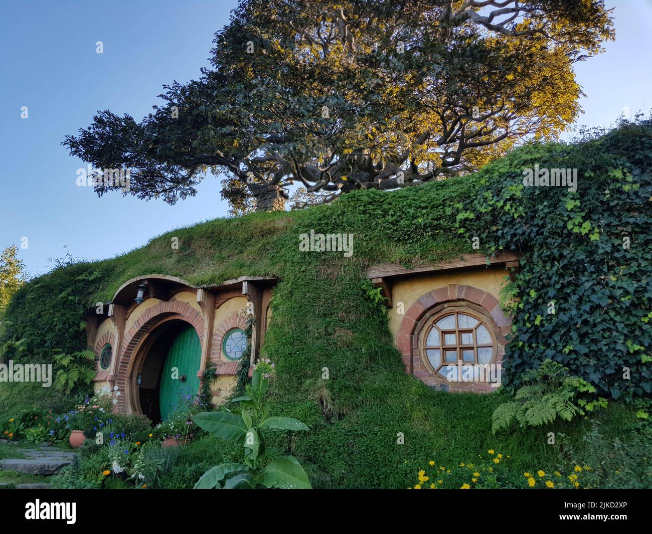 The historic Hobbit Houses in Auckland, New Zealand Stock Photo Alamy
