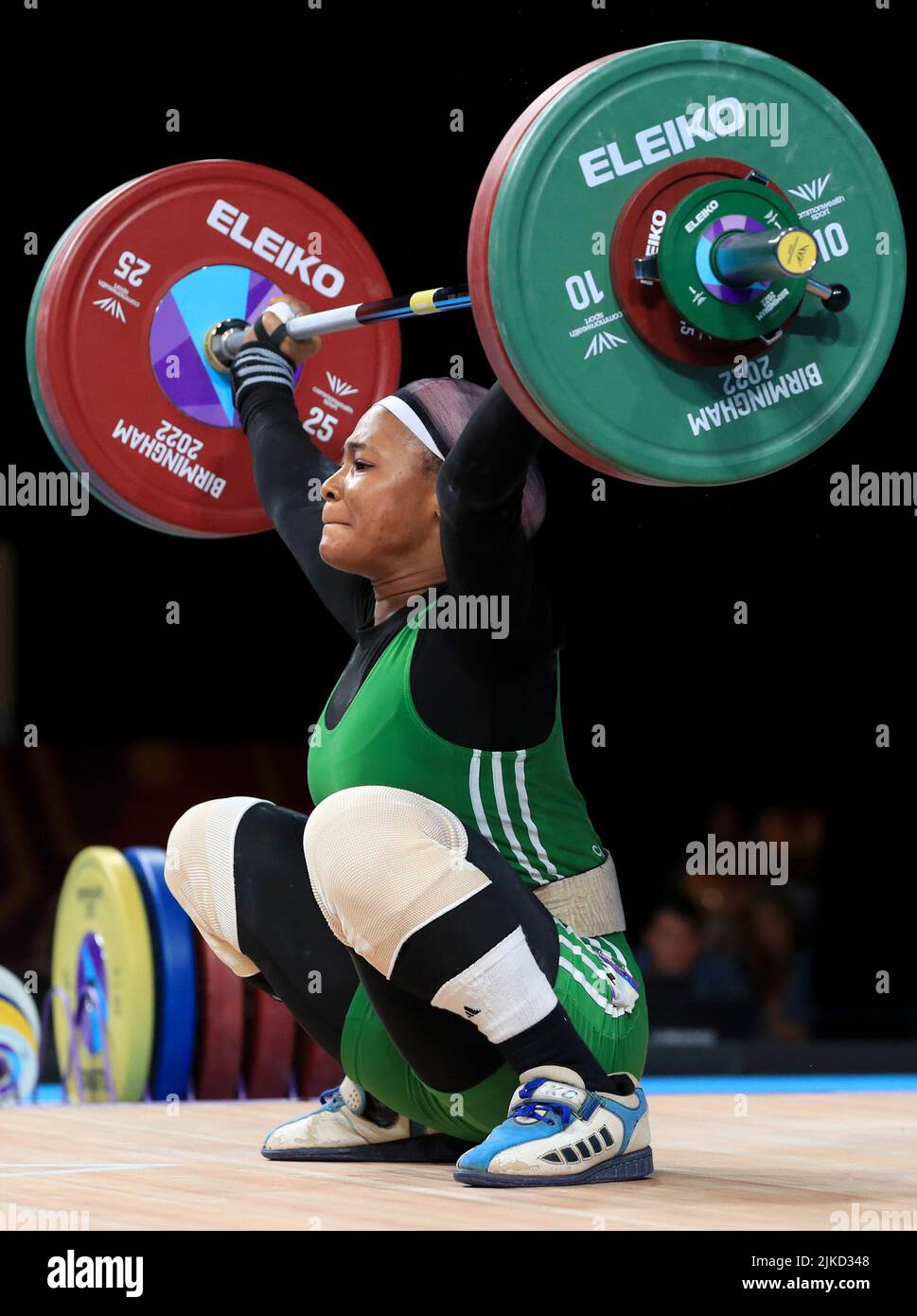 Nigeria s Islamiyat Yusuf Makes A Lift During The Women s 64kg nigeria-s-islamiyat-yusuf-makes-a-lift-during-the-women-s-64kg