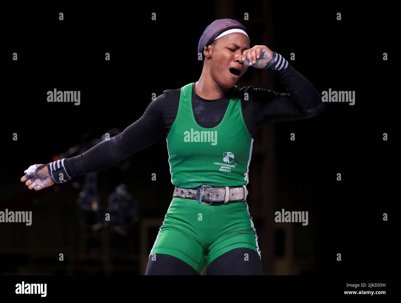 Nigeria s Islamiyat Yusuf Reacts After She Fails A Lift During The nigeria-s-islamiyat-yusuf-reacts-after-she-fails-a-lift-during-the