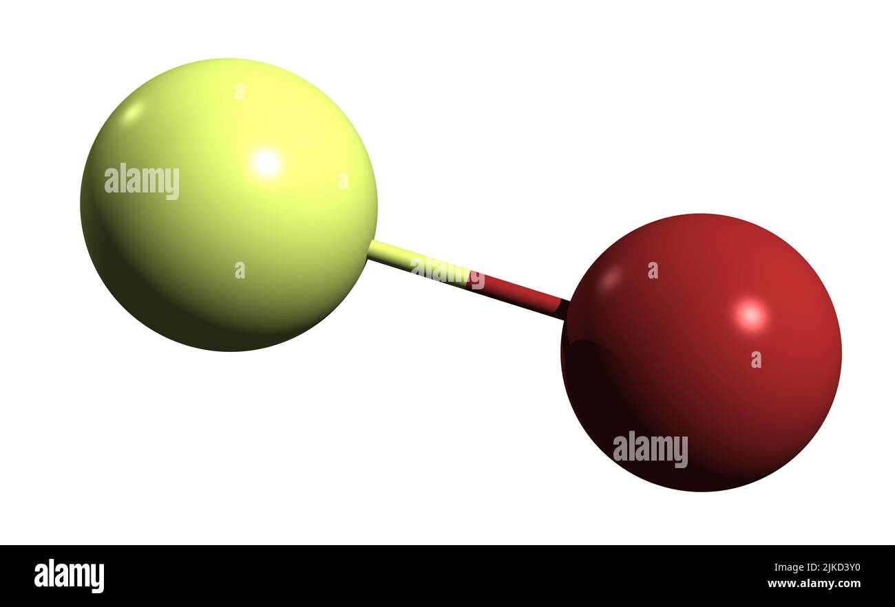 3D image of Lithium bromide skeletal formula molecular chemical