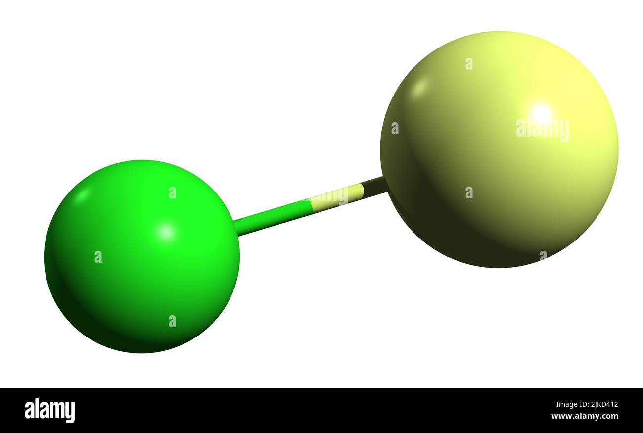 3D image of Lithium chloride skeletal formula molecular chemical