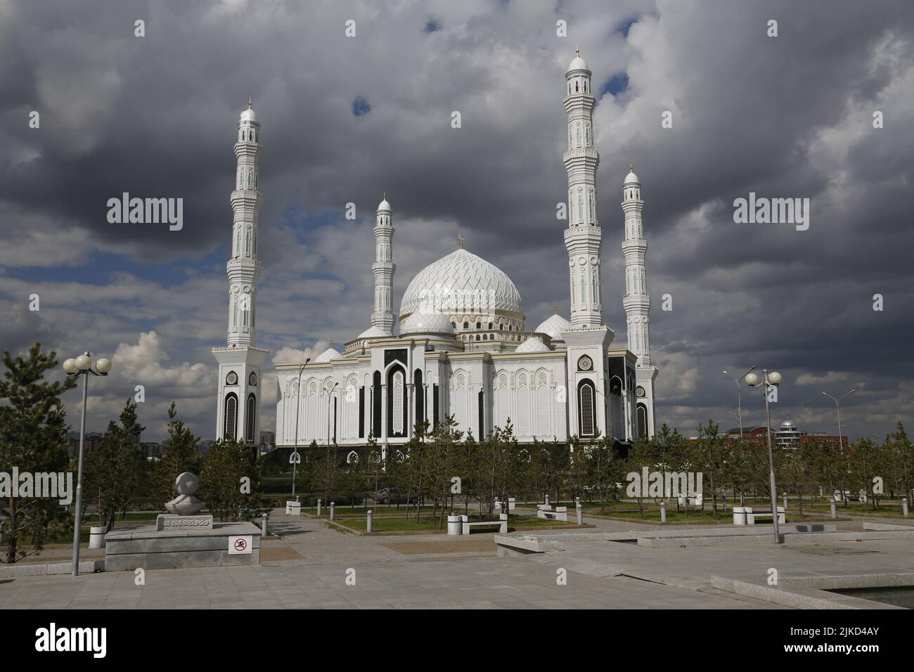 Hazrat Sultan Mosque in Astana (Nur-Sultan), Kazakhstan Stock Photo