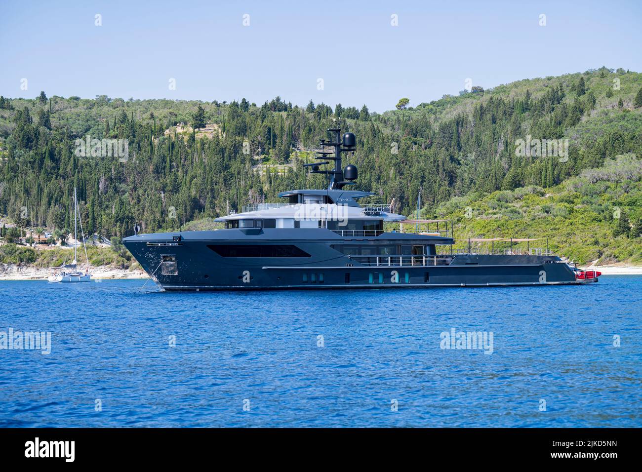 AMO Super Yacht Paxos Greece Stock Photo