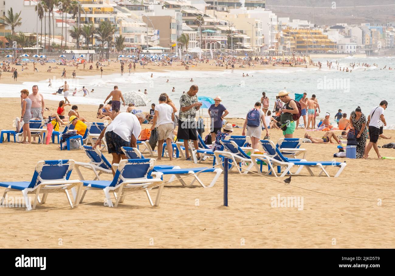 Canary Islands, Spain, 10/08/2022,  British tourists flight cancelled on Gran Canaria,  Credit: Alan Dawson/ Alamy Live News Stock Photo