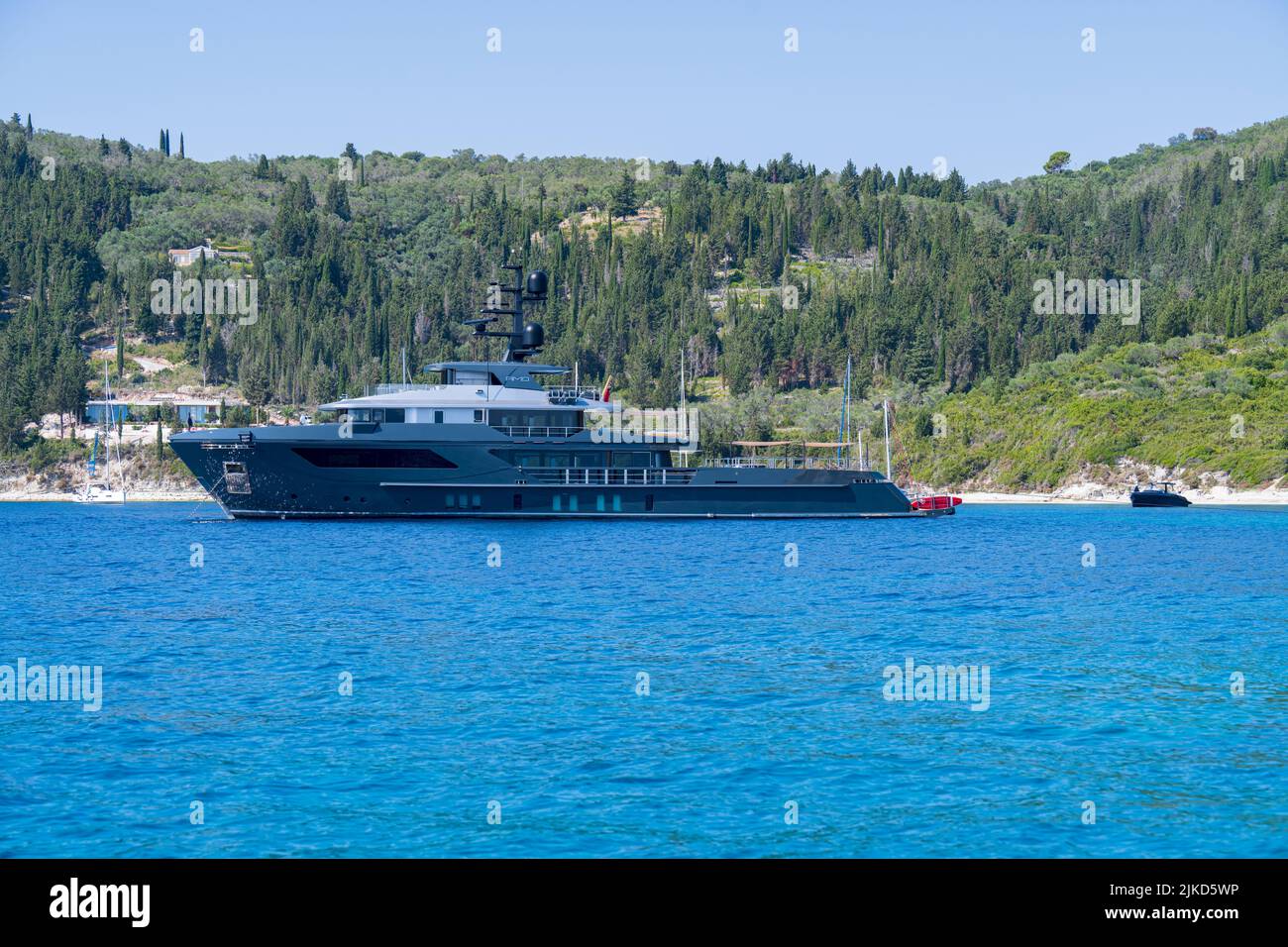 AMO Super Yacht Paxos Greece Stock Photo