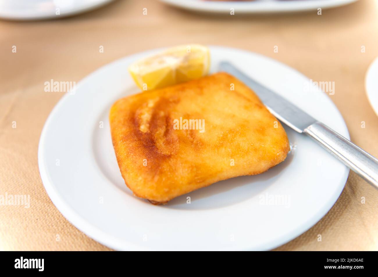 Greek Fried Cheese, Saganaki Stock Photo - Alamy