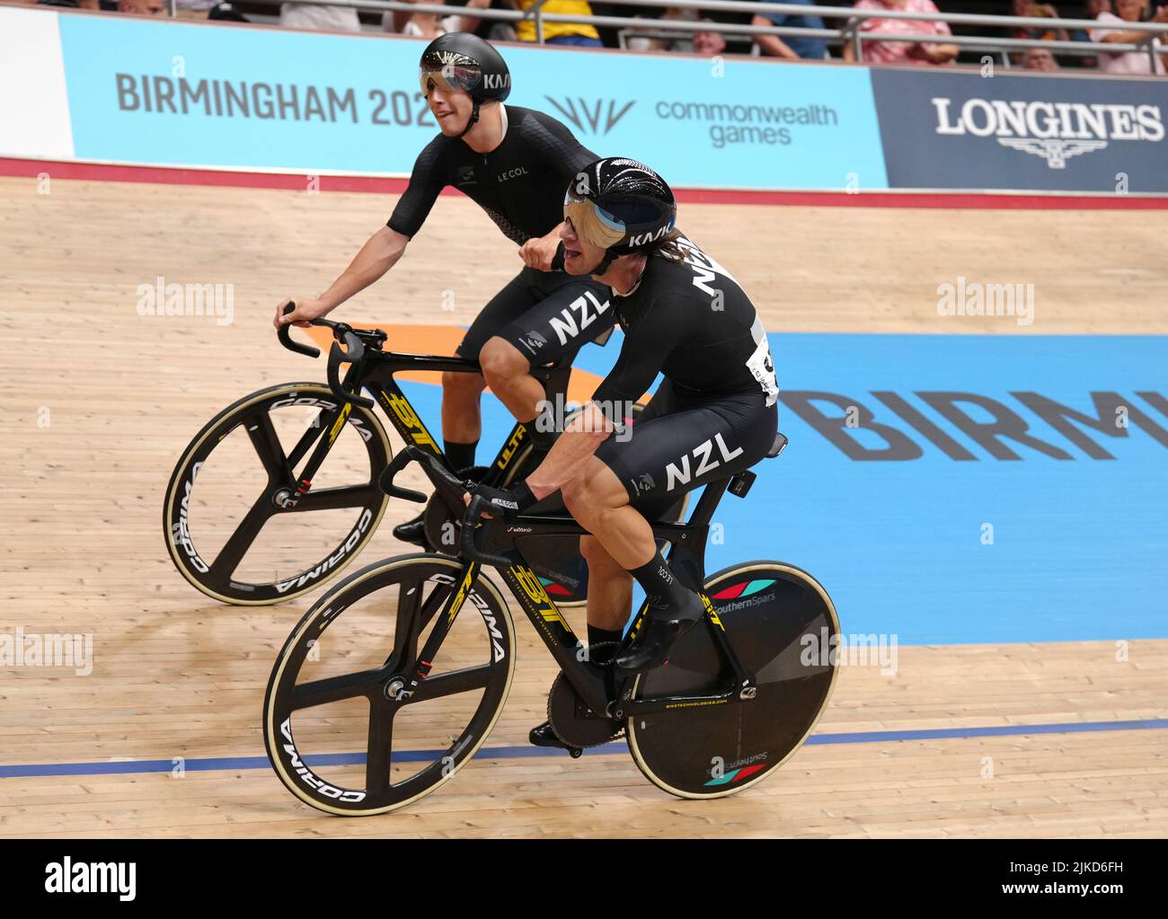 New Zealand's Aaron Gate (right) celebrates winning gold with ...