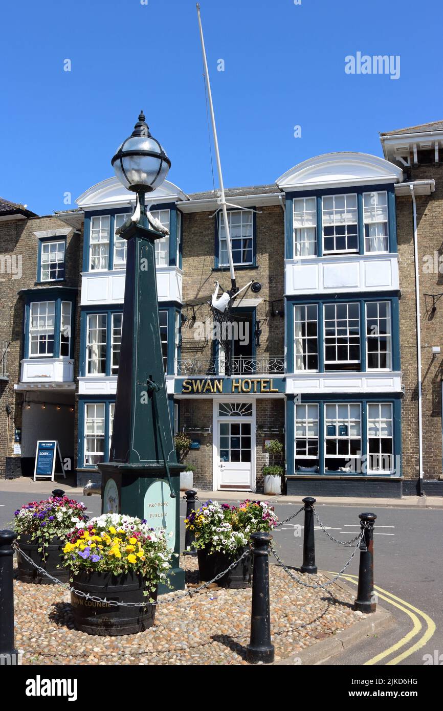 The Swan Hotel in the Market Place Southwold Suffolk Stock Photo