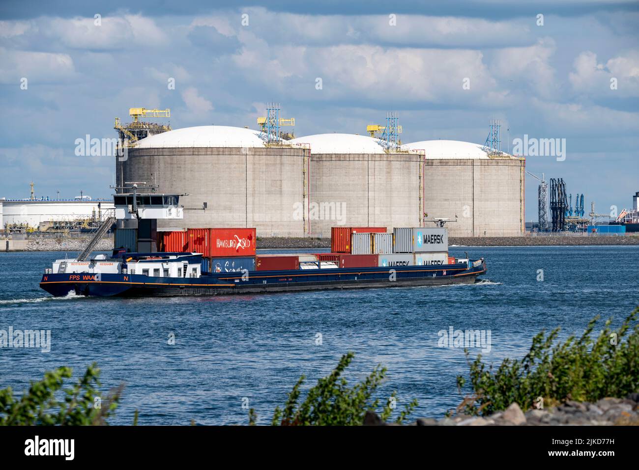 LNG import terminal Tanks for liquid natural gas in the seaport of ...
