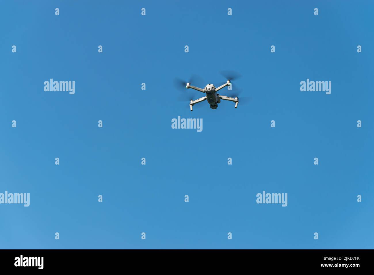 Drone in the air Stock Photo