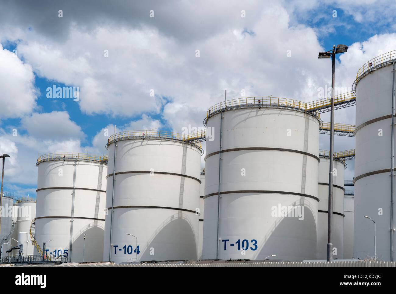 HES Botlek Tank Terminal, tank logistics for various petroleum products, such as petrol, paraffin, diesel, biodiesel, Rotterdam, Netherlands, Stock Photo