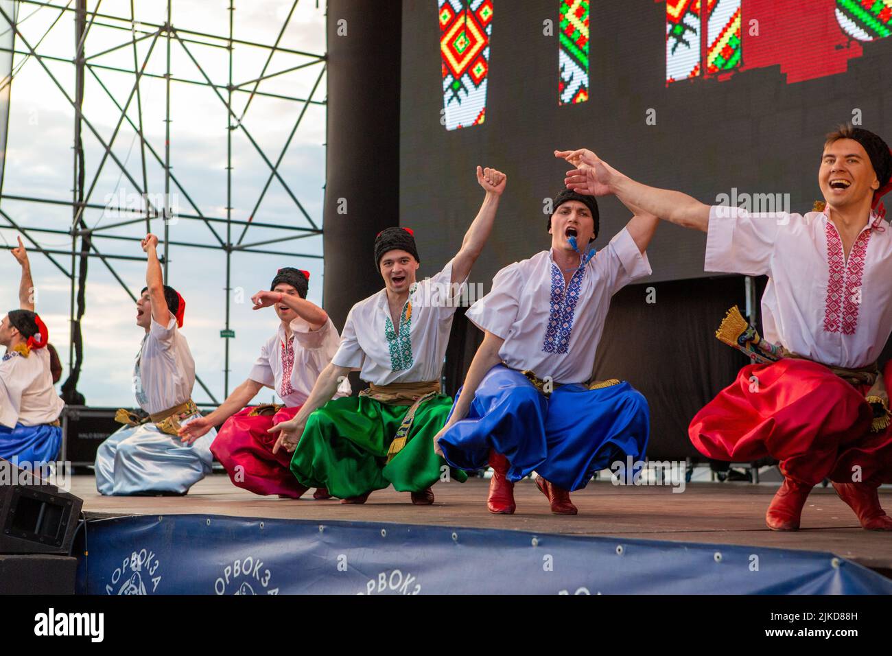 Odessa, Ukraine June 29, 2019 Performance of the popular in the world of folk Ukrainian dance