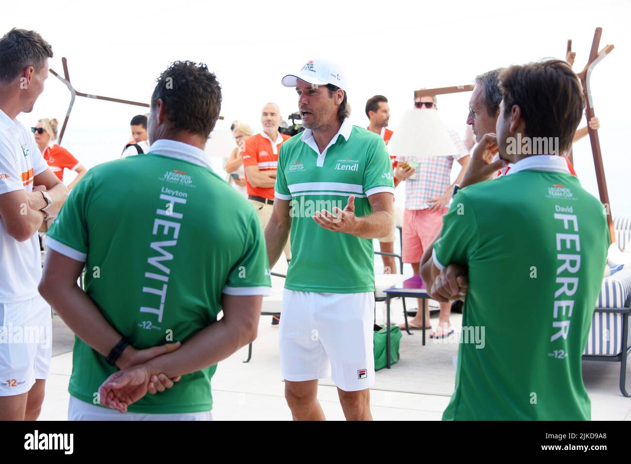 Tennis players and organizers met before the start of tonight's tennis