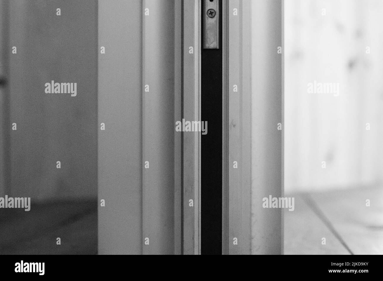 Close Up Of Sliding Glass Door Element Stock Photo Alamy