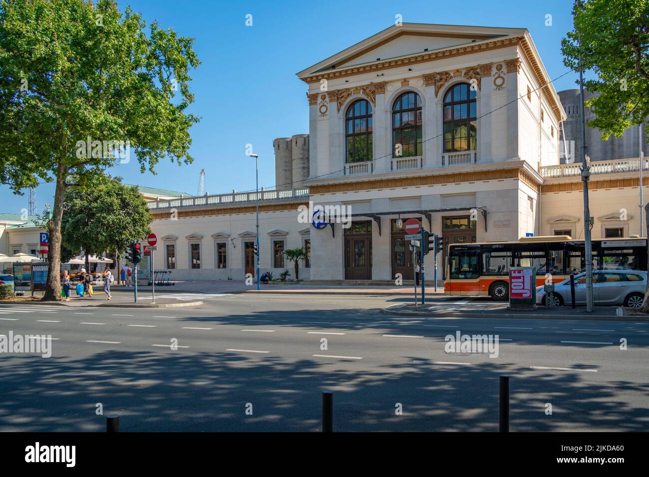 View of Rijeka Train Station, Rijeka, Croatia, Europe Stock Photo