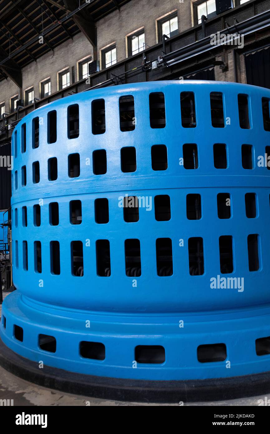 Interior of the first hydro electric power plant in Niagara Falls, now