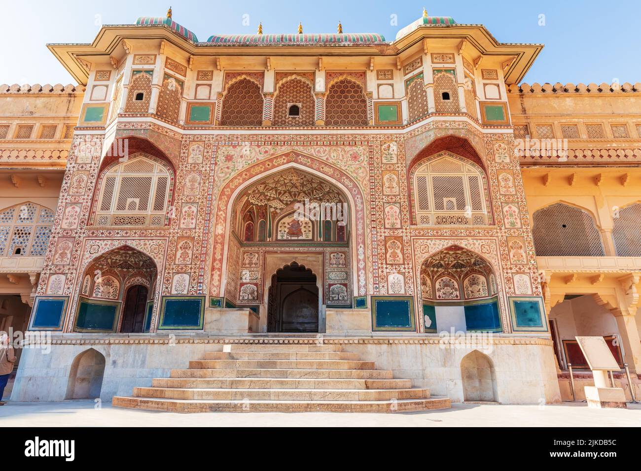 Ganesh Pol Gates in the Amber Fort of Jaipur, India. Stock Photo