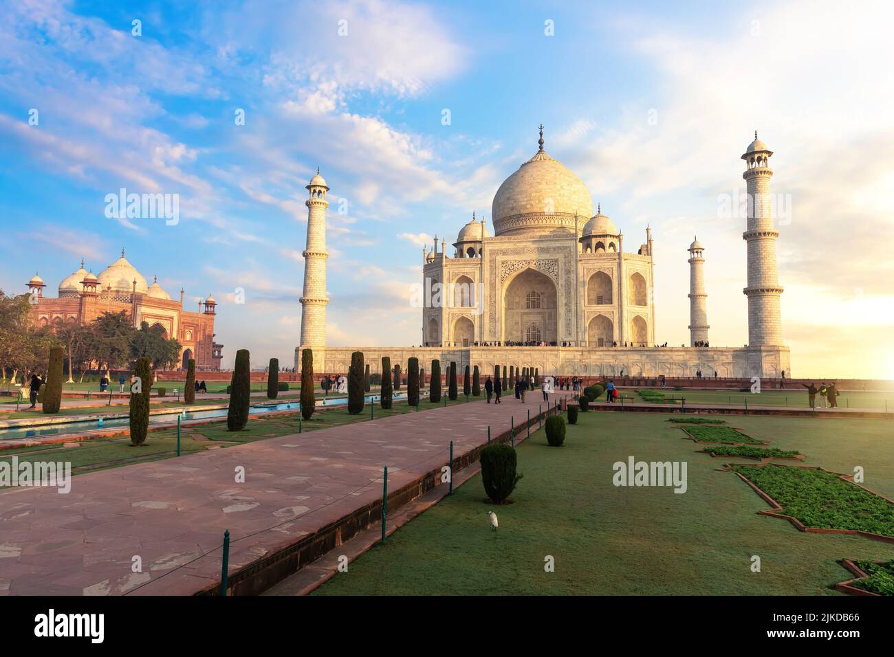 Taj Mahal in India, the main place of visit. Stock Photo