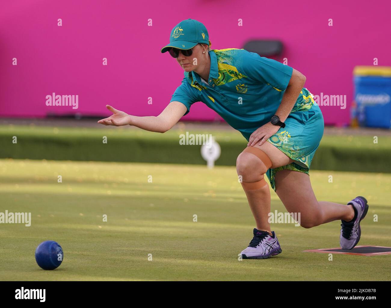 Team Australia's Ellen Ryan in action during the Women's Singles - Gold Medal Match between Guernsey and Australia at Victoria Park on day four of the 2022 Commonwealth Games in Birmingham. Picture date: Monday August 1, 2022. Stock Photo