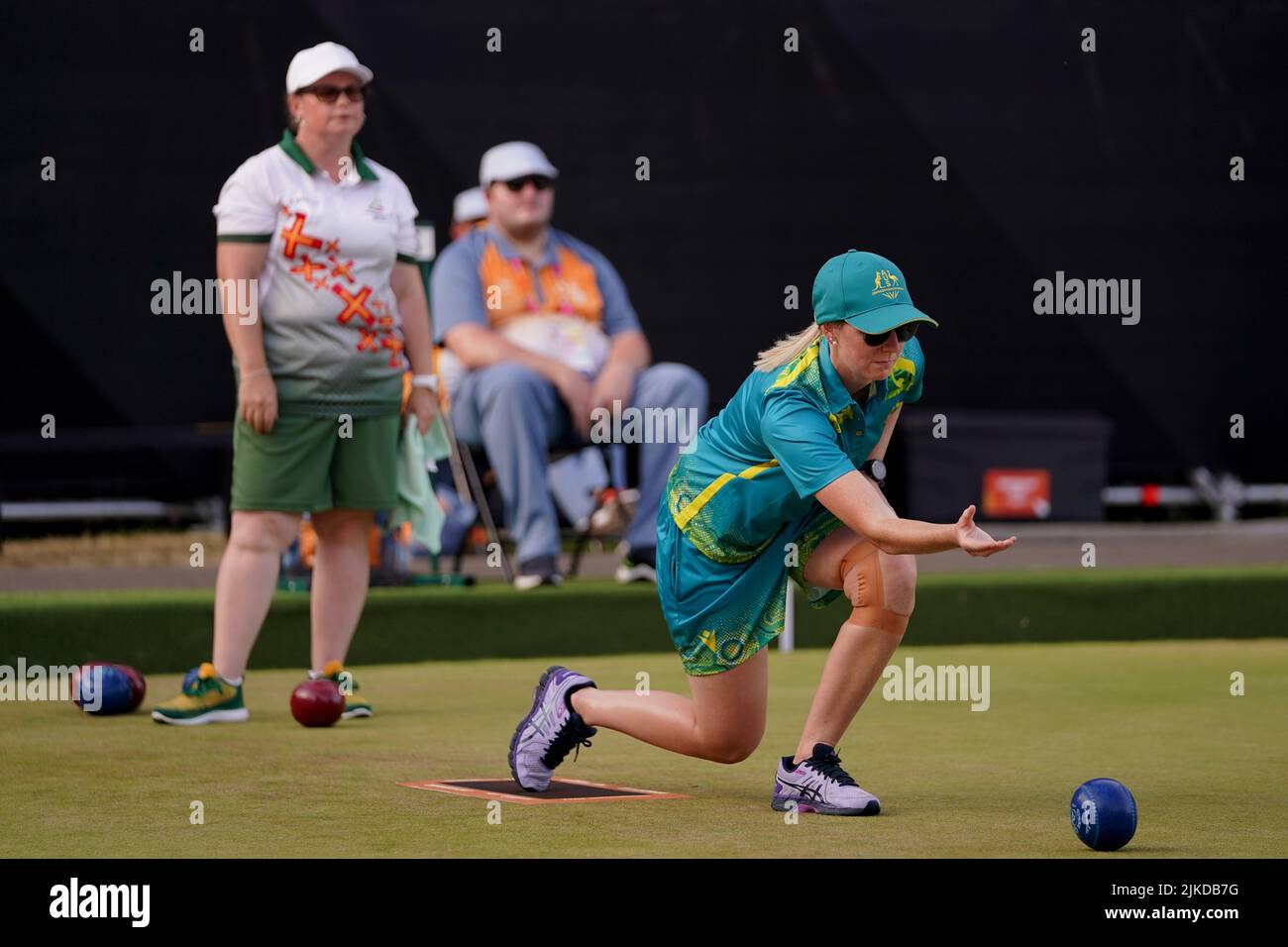 Team Australia's Ellen Ryan in action during the Women's Singles - Gold Medal Match between Guernsey and Australia at Victoria Park on day four of the 2022 Commonwealth Games in Birmingham. Picture date: Monday August 1, 2022. Stock Photo