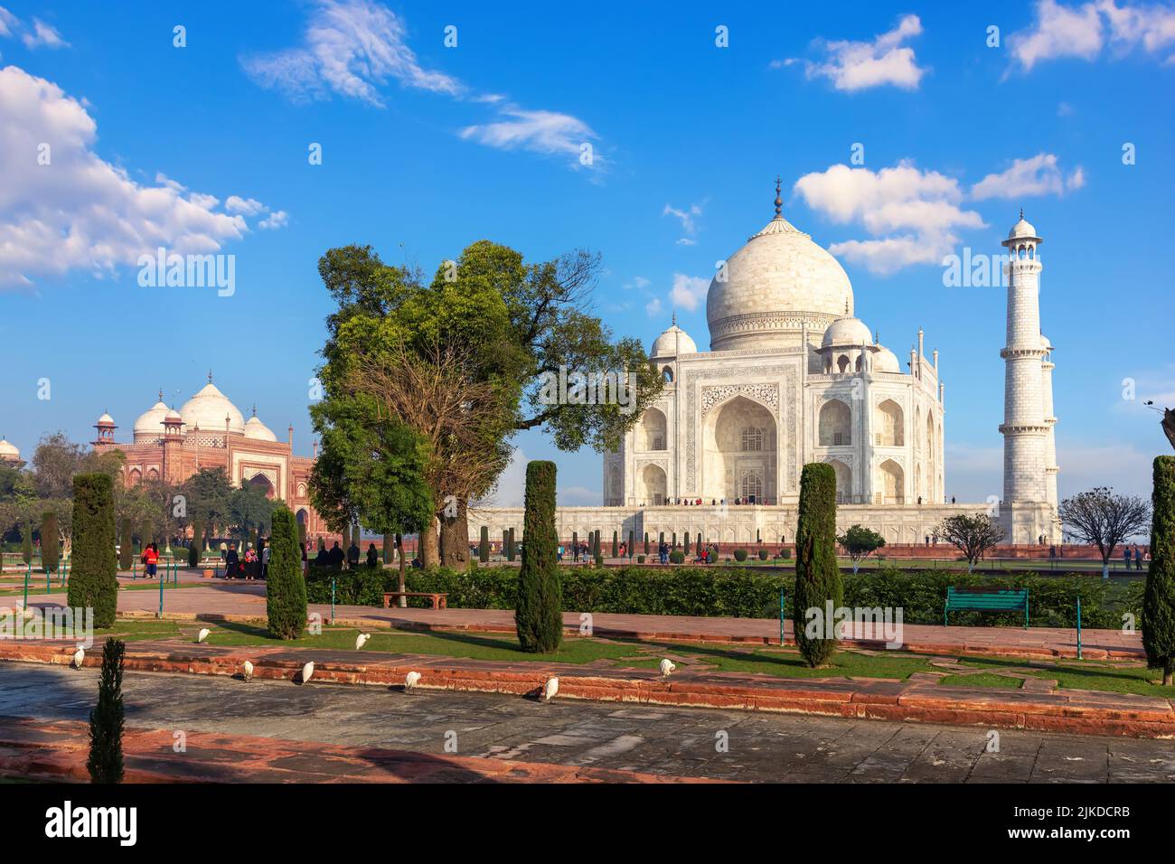 Taj Mahal, famous landmark of India, Agra. Stock Photo