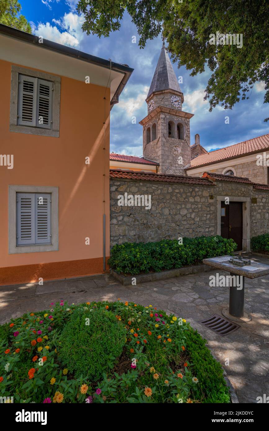 View of St. Jacob's Church in Opatija, Eastern Istria, Kvarner Bay, Eastern Istria, Croatia, Europe Stock Photo