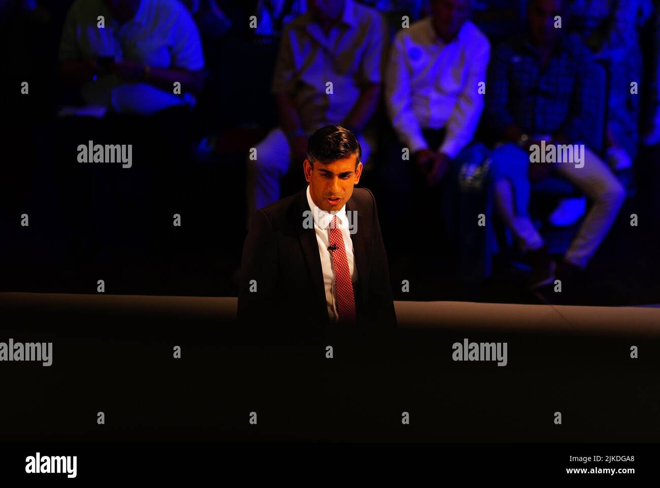 Rishi Sunak speaking at an event at Exeter University as part of his campaign to be leader of the Conservative Party and the next prime minister. Picture date: Monday August 1, 2022. Stock Photo