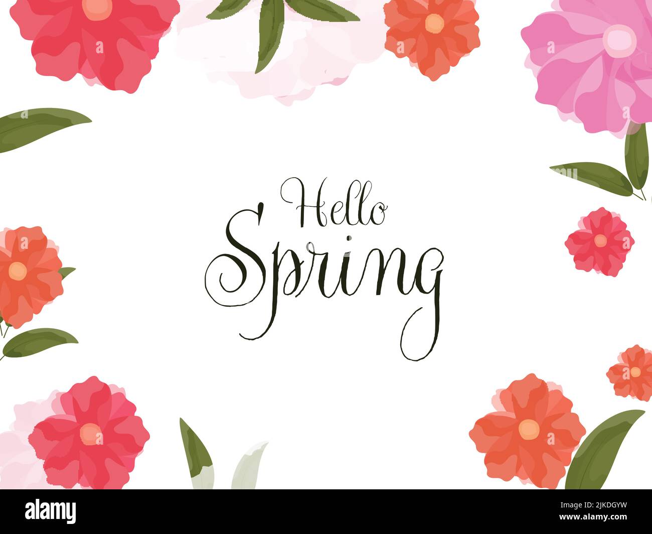 Welcome spring flowers Stock Vector Images - Alamy