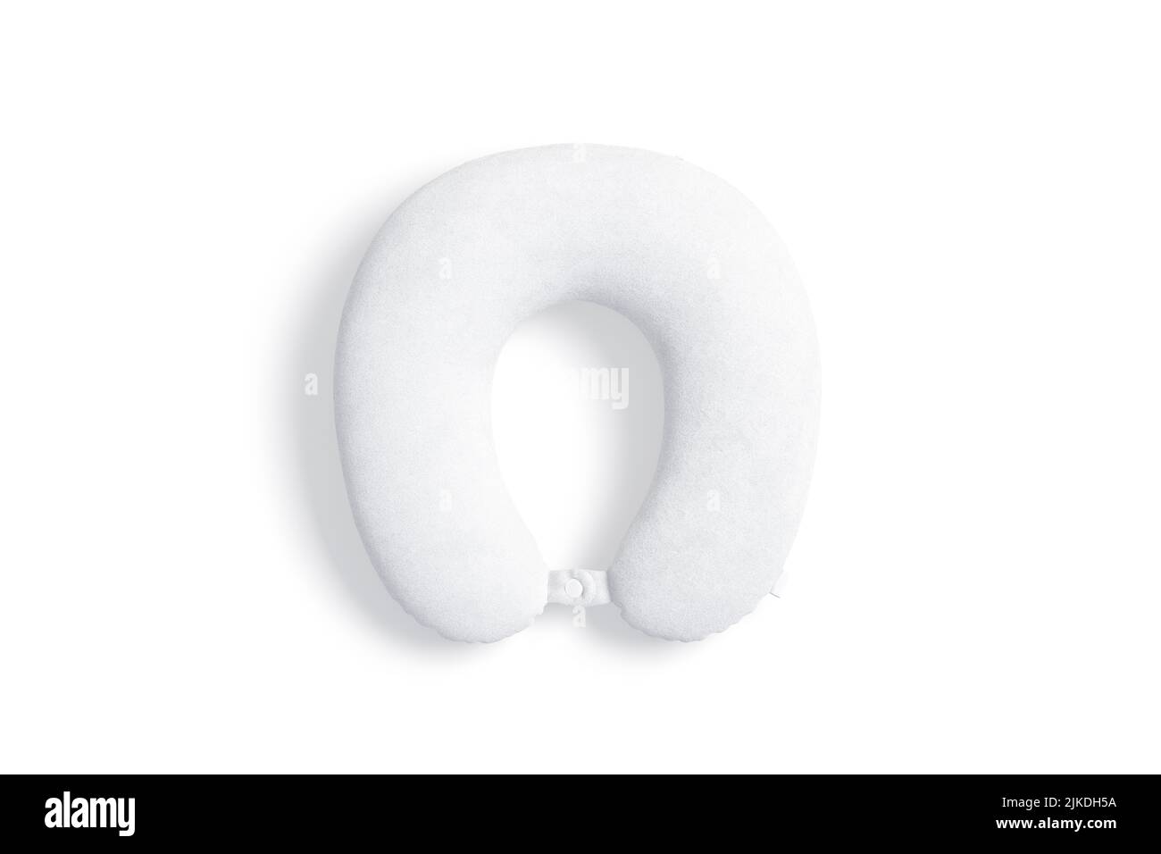 Blank white travel pillow mock up, top view Stock Photo
