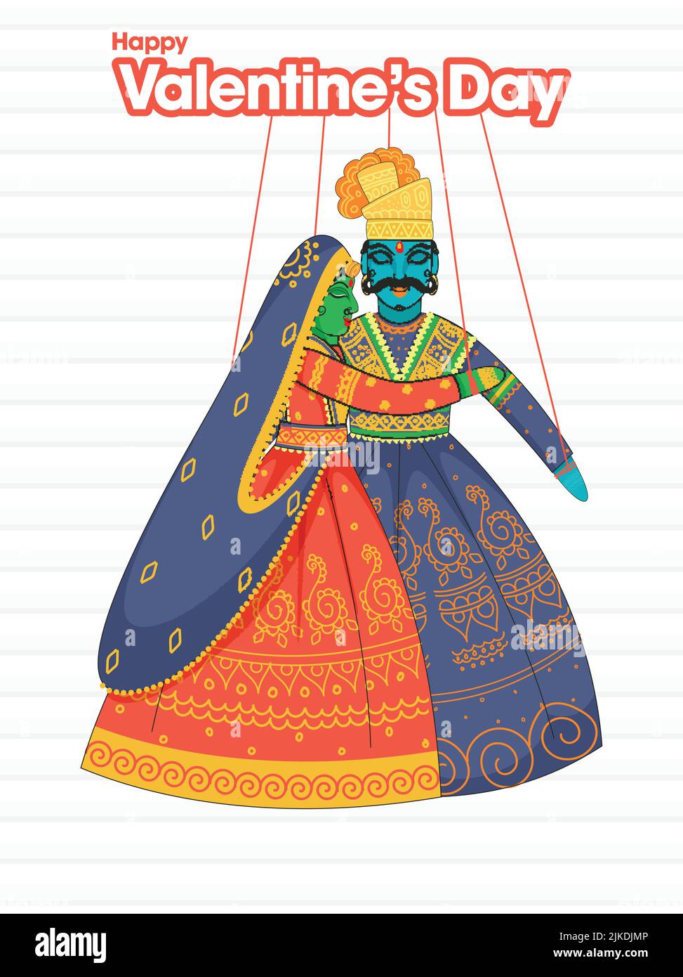 vector design of desi (indian) art style rajasthani puppet. Stock  Illustration | Adobe Stock