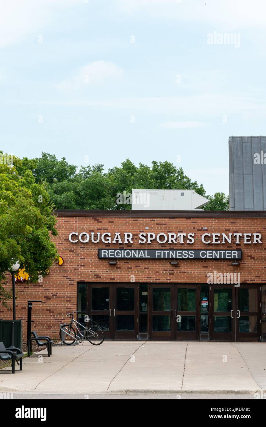 MORRIS, MN, USA - JULY 9, 2022: Couger Sports Center and Regional Fitness Center at the University of Minnesota Morris. Stock Photo