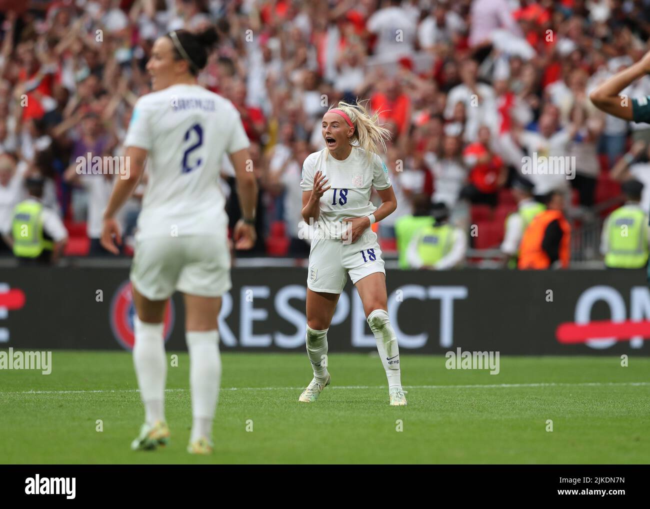 31st July 2022; Wembley Stadium, London, England Womens European International final, England