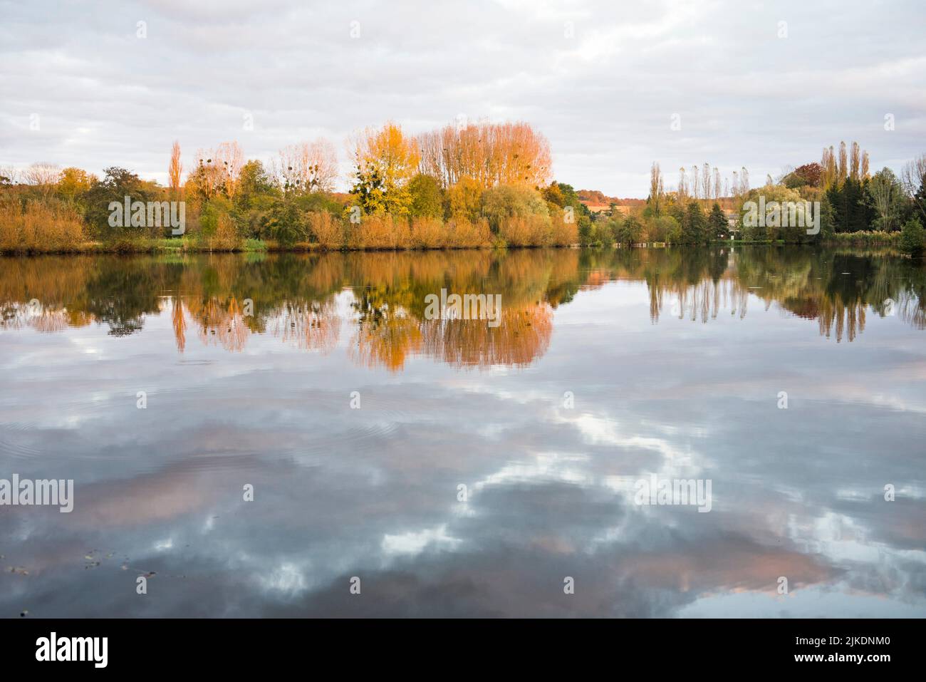 Pond of Chandelles by the Eure River, Eure-et-Loir department, Centre-Val-de-Loire region, France, Europe. Stock Photo
