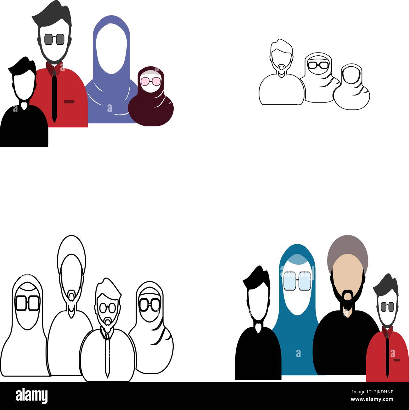 happy family illustration Stock Vector Image & Art - Alamy