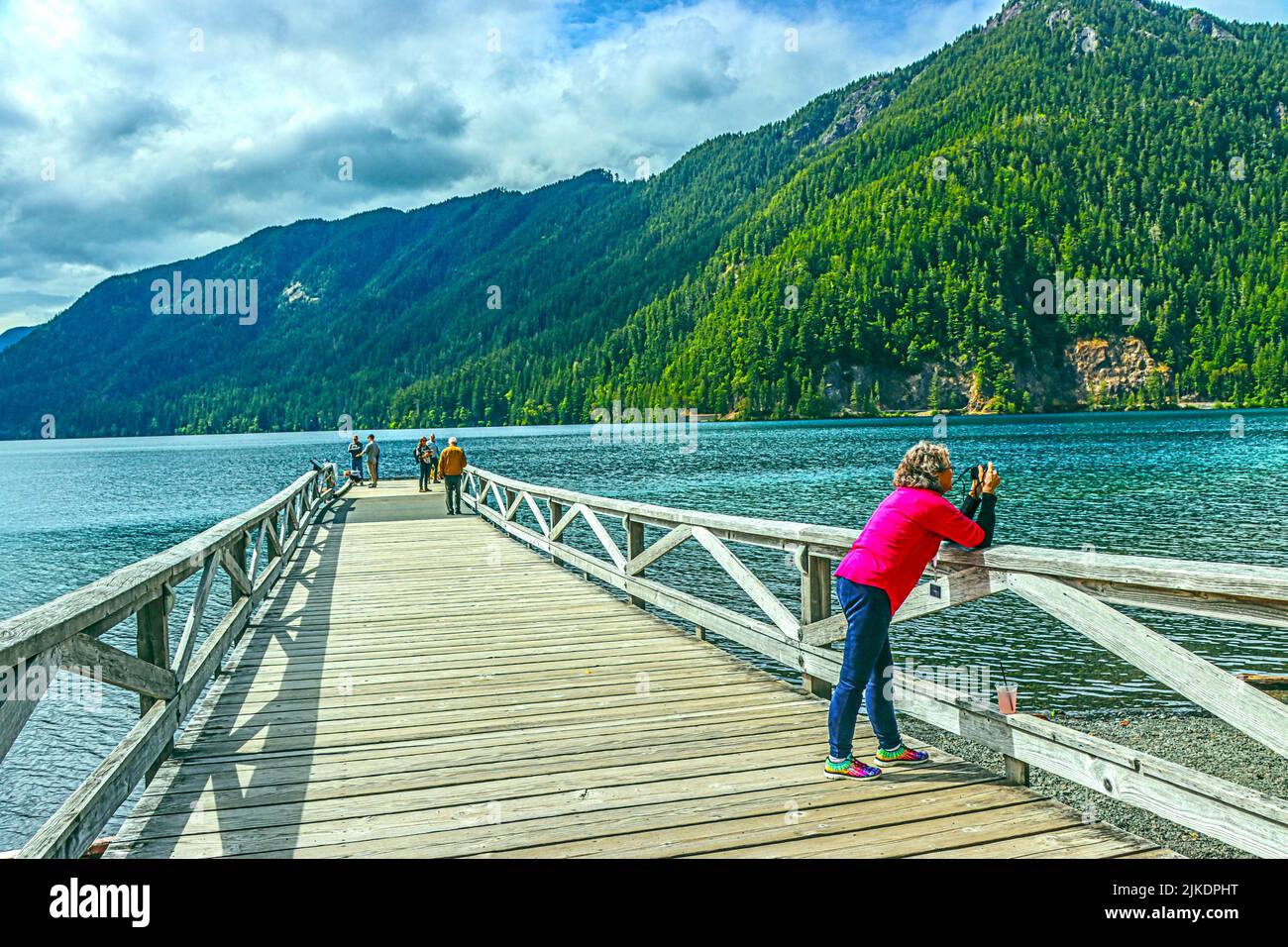 Lake Crescent in the Olympic National Park. Washington state, U. S. A. Stock Photo